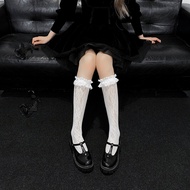 White Lace Calf Socks Stockings Women Charlieta lolita lolita lolita Socks Mid-tube Socks jk Stockin