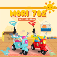 sepeda anak dorongan besi shp mori 702 mainan kereta dorong anak musik sepeda scopy scoopy