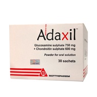 Adaxil Glucosamine sulphate 750mg+Chrondroitin sulphate 600mg Powder for oral solution 30's EXP: 3/26