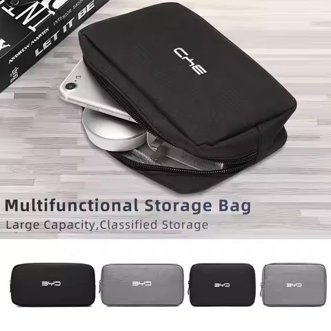 Car Digital Organizer Charging Cable Treasure Tools Storage Bag For BYD M6 G3 G5 T3 F3 I3 F0 F6 S6 S