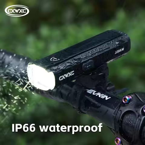 CXWXC 900-2000LM Bicycle Headling Anti-glare Bike Front Light Hoisting High/Low Beam Swicthing with 