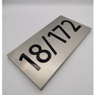 Acid Etching Stainless Steel House Number Plate Durable Permanent Non Rust