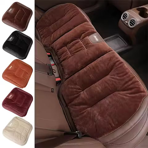 1Pcs Flannel Car Seat Cushion Winter Warm Front Chair Rear Seat Pad For Jeep Grand Cherokee Wrangler