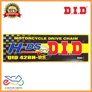 ORIGINAL DID RANTAI 428 428HDS 428M HEAVY DUTY CHAIN RANTAI MOTORSIKAL 114L 120L 132L 2.0MM PLATE [1