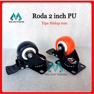 2 inch PU Wheels with Brakes caster Wheels, caster Wheels, Trolley Wheels, Trolley Wheels, 2" Displa