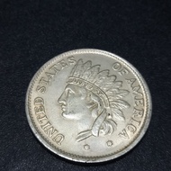 Uang Koin Logam Amerika Us Liberty Indian Kuno Uk 4 Cm