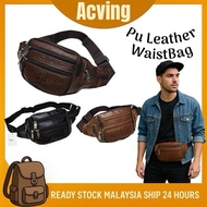 Promotion Waist Bag PU Leather Casual Wear Motorcycle Accessories Pouch Bag Men Beg Pinggan Lelaki P
