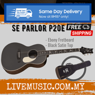 PRS SE Parlor P20E Acoustic Guitar w/Bag, Black Satin Top