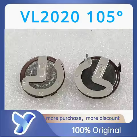 2pcs/lot VL2020 2020 3V VL2020/HFN rechargeable battery lithium battery With Legs 90 degrees 105 deg