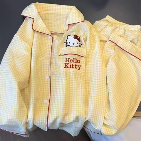 Sanrio Short Pajamas Hello Kitty New Anime Kawaii Cartoon Loose Pajamas and Pajamas Sweet Suit Short