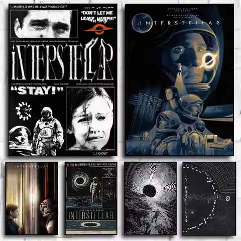 Classic Science Fiction Movies Interstellar Poster art sticky wall waterproof home living room bedro