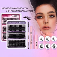 Diy Single Cluster Extensions Large Volume 50d+60d Eyelash & Dense Mixed False Volume O8b0