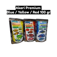 AKARI PREMIUM YELLOW BLUE/ RED CICHLID/ 100gr - RED