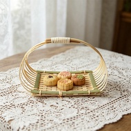 1pc handmade bamboo basket for household fruit Dim sum