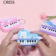 CRESS Mini Electronic Piano Keychain, Solid Color Vertical Mini Piano Key Pendant, Exquisite Bear Ca