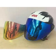 ☸GIVI M30.3 VISOR FIRE OREN  BLUE  CHROME  TWO TONE SMOKE M303 GIVI M30.3 M11.0 VISOR (Siang Malam)❄