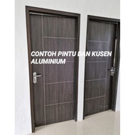 KUSEN ALUMUNIUM + PINTU SATU SET | PINTU KAMAR | PINTU MINIMALIS