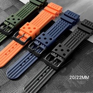 TPU Rubber Strap for Seiko Citizen Sport Diving Watch Band Men Army Silicone Water Ghost Wrist Bracelet Accessories 20mm 22mm