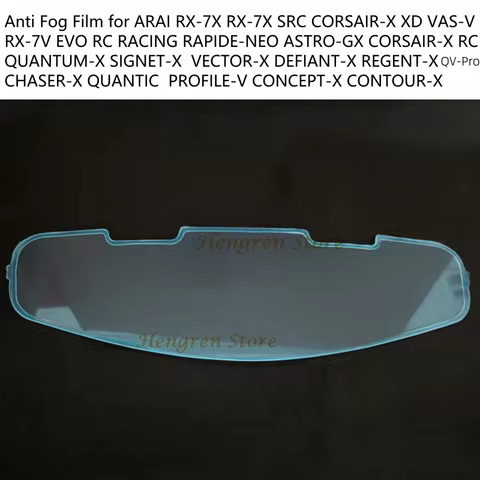 Anti Fog Film for ARAI RX7X RX-7X SRC CORSAIR-X CORSAIR-X RC RX7V EVO RC RACING RAPIDE-NEO XD VAS-V 