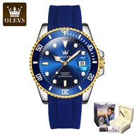 OLEVS 6650 Full-automatic Silicone Strap Men Wristwatches Waterproof Japan Automatic Mechanical Fash