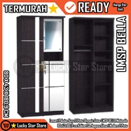 GANTUNGAN [Instant] 2-Door Glass Wardrobe Olympic Gstar LMSP BELLA Wadrobe Clothes 80x43x180.9 cm Mi