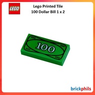 Lego Printed Tile 100 Dollar Bill (1x2 size) 1 piece