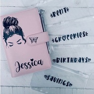 Personalized Custom Name - A5/A6 Cash Planner / Diary Notebook / Journal Planner / Zip Lock Ziplock 
