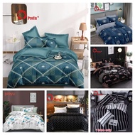 Cadar Bercorak 100% Cotton 7-In-1 1000TC High Quality Fitted Bedsheet With Comforter (Queen/King)
