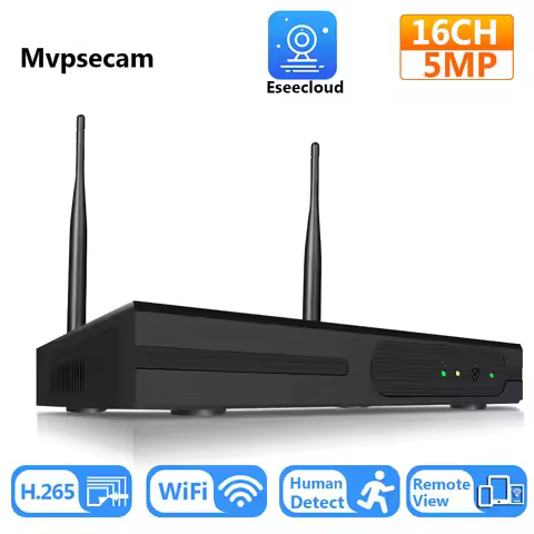 H.265 Wifi NVR 16CH 5MP Wireless NVR Recorder Human Detection For Wireless Security System 8CH CCTV