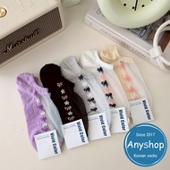 Anyshop Korean Socks Bow Daisy Translucent Socks Bow Small Daisy Invisible Socks Plant Socks Korean 