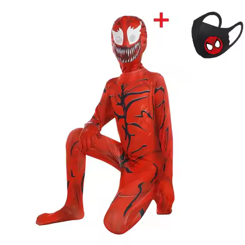 Venom Costume Cosplay Superhero Movie Spiderman Costume Kids Boys Halloween Costume for Kids