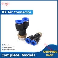 Tube Male Thread M5 1/8" 1/4" 3/8" 1/2" Y Style Push In Fittings PX Pneumatic Quick Connector Joint