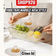 SHOP92U- FOOD TRAY MARBLE WITH HANDLE