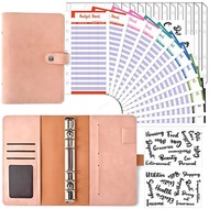A6 Binder Budget Planner Notebook Covers Folder A6 Size 6 Hole Binder Pockets Plastic Binder Zipper 