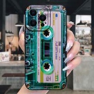 Magnetic Tape Painted Perforated Black Painted Minimalist Fashion Creative Shockproof Phone Case Com