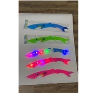 New toy samurai crescent sword knife with shark motif with lights & sounds
