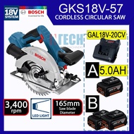 BOSCH GKS18V-57 / GKS18V57 CORDLESS CIRCULAR SAW C/W 2 DIFFRENT PACKAGES 18V 5.0AH BATTERY & GAL18V-