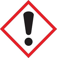 Accuform LZH617EV2 GHS Pictogram Label, EXCLAMATION MARK, 2" Length x 2" Width, Adhesive-Poly, Red/B