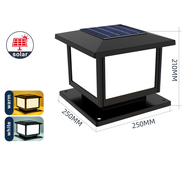 Vimite คอลัมน์พลังงานแสงอาทิตย์กลางแจ้งไฟ LED กันน้ำ 4 สีแสงเซ็นเซอร์อัตโนมัติไฟสวนเสากันน้ำ IP67 ไฟ