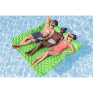 Huge Inflatable Pool Mat, Swimming Pool Mattress Float Lounge with Headrest, Pool Float Air Mat for 
