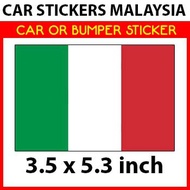 Car Sticker / Bumper Sticker / Motor Sticker - Italy Flag Sticker  Bendera Overseas WORLD CUP 2022 F