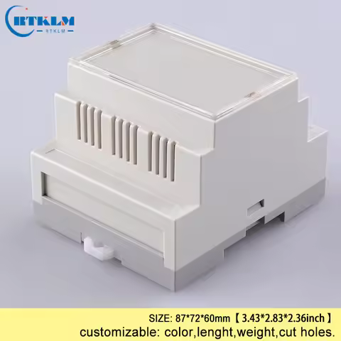 Din Rail plastic Enclosure ABS Electronic Project Cases DIY Industrial box custom plc junction box 8