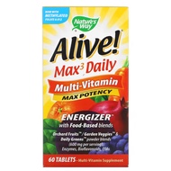 Nature's Way, Alive! Max3 Potency, Men's and Women's Daily Multivitamin, No Added Iron