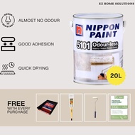[FREE PAINTING KIT] Nippon Paint 5101 Odour-less Interior Water-Based Sealer White - (20 Litres)