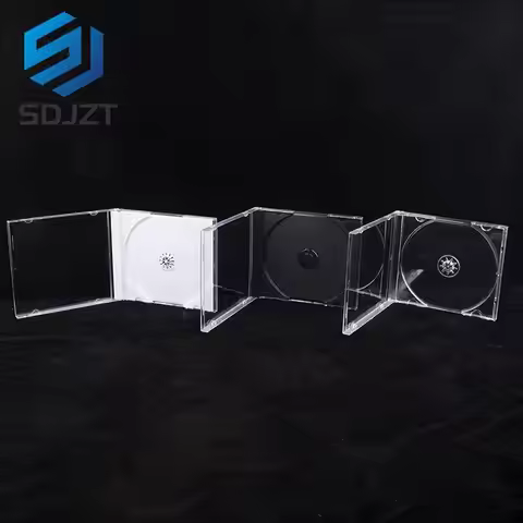 New 1pc Transparent Bottom CD Box Empty CD Case PP Plastic CD Case CD Case Capacity 1-2 Discs 14.2cm