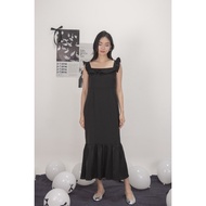 Lzzie Ellis Dress - Black and Polkadot