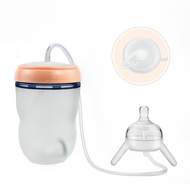 Baby Feeding Bottle Long Straw Hands-free Bottle Multifunctional Baby Bottle Kids Cup Silicone Sippy NO BPA