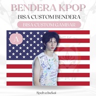 AMERICAN FLAG KPOP JUHOON CORTIS KPOP POSTER/ KPOP FLAG/ Kim Juhoon KPOP Tapestry/ Kpop Tapestry/