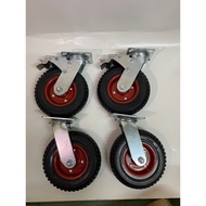 8 inch flower rubber wheels (2Live + 2 live brakes)