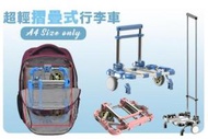 吉田家 - 摺疊式行李車購物車-藍色
